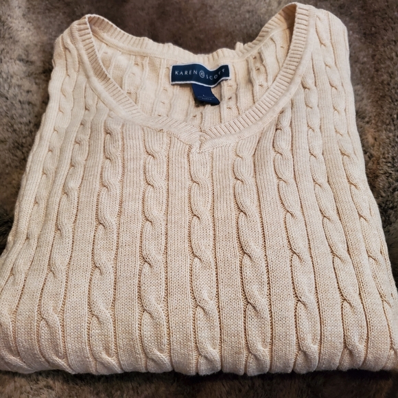 Karen Scott Sweaters - Cable Knit Sweater
